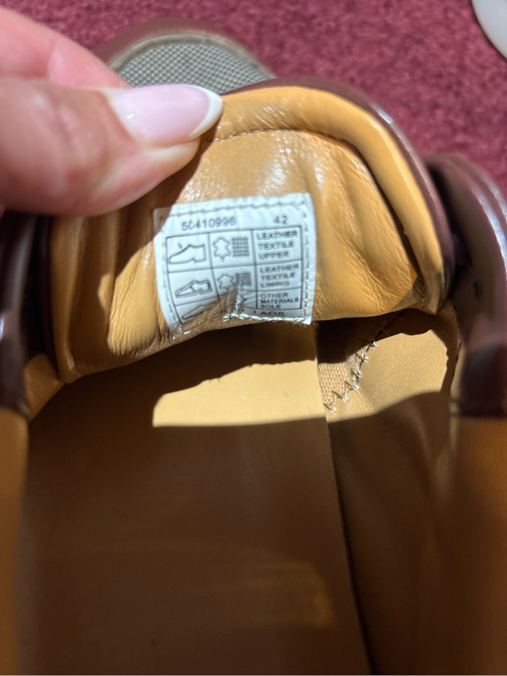 BOSS Hugo Boss Men’s Leather Fall Sneakers Brown Orange EU 42 US 9 - Picture 5 of 7